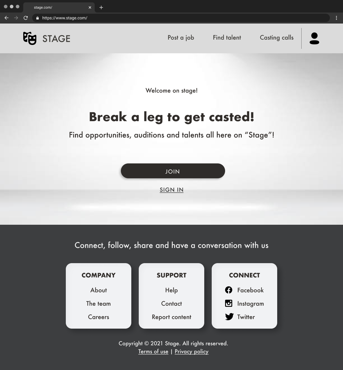 Wireframe — home, refined
